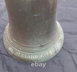 Cloche bronze fondeur Crouzet Hildebrand Paris chapel Bell 19ème Cloche Chapelle