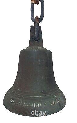 Cloche bronze fondeur Crouzet Hildebrand Paris chapel Bell 19ème Cloche Chapelle