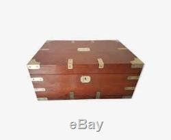 Coffre de marine cabinet de voyage époque XIXè. Belle agencement intérieur XIXèm