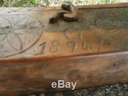 Coffret De Dentellière Boite En Bois Decor Sculpte Arts Populaire