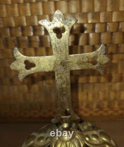 Couronne Ancienne En Laiton Pour Statue Religieuse