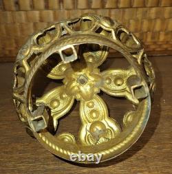 Couronne Ancienne En Laiton Pour Statue Religieuse