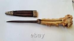 Couteau de chasse dit de bottes lame fixe