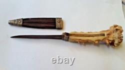 Couteau de chasse dit de bottes lame fixe