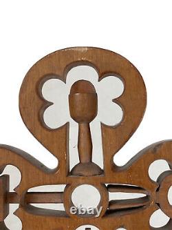 Croix Bois Sculpté Instruments de la Passion Religion France Travail de Maîtrise