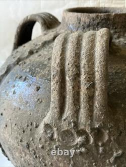 Cruche à Huile en Terre Cuite Vernissée Glaçure Verte Sud Ouest France XVIII ème
