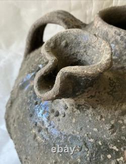 Cruche à Huile en Terre Cuite Vernissée Glaçure Verte Sud Ouest France XVIII ème