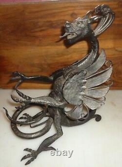 Dragon Fer Forgé épreuve d'artiste art déco bonne facture forgeron Nancy