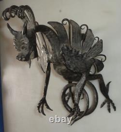 Dragon Fer Forgé épreuve d'artiste art déco bonne facture forgeron Nancy