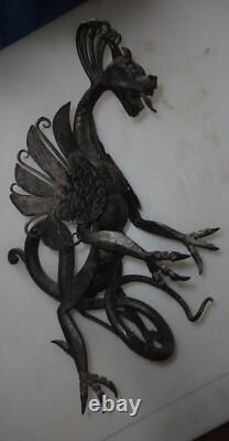 Dragon Fer Forgé épreuve d'artiste art déco bonne facture forgeron Nancy
