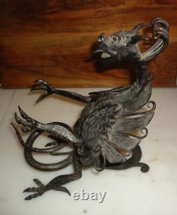 Dragon Fer Forgé épreuve d'artiste art déco bonne facture forgeron Nancy