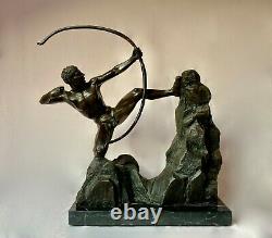 Emile-antoine Bourdelle Bronze Sculpture Hercule L'archer Signée Et Numérotée