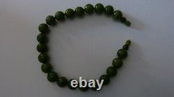 End of day green bakelite vintage necklace, from France