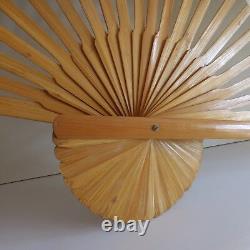 Eventail fait main peinture sur soie art ethnique déco design PN France N2400