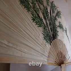 Eventail fait main peinture sur soie art ethnique déco design PN France N2400