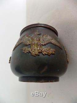 Exceptionnel & rare Boite à tabacs en cuivre et bronze époque Napoléon Aiglon