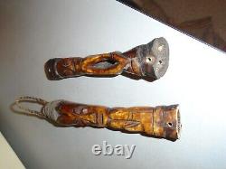 FECONDITEE AFRICAINE. PENIS & VAGIN. SCULPTURES EN CORNE ANIMALE. 19em