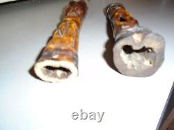 FECONDITEE AFRICAINE. PENIS & VAGIN. SCULPTURES EN CORNE ANIMALE. 19em