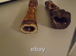 FECONDITEE AFRICAINE. PENIS & VAGIN. SCULPTURES EN CORNE ANIMALE. 19em