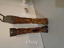 FECONDITEE AFRICAINE. PENIS & VAGIN. SCULPTURES EN CORNE ANIMALE. 19em