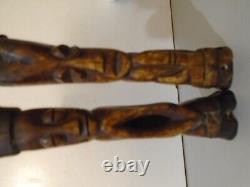 FECONDITEE AFRICAINE. PENIS & VAGIN. SCULPTURES EN CORNE ANIMALE. 19em