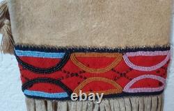 Fourreau De Fusil En Peau Perlee Des Natives D' Amerique Du Nord