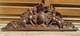 Fronton En Bois Sculpt&eacute; &agrave; D&eacute;cor Griffons Fin Xixe D&eacute;but Xxe