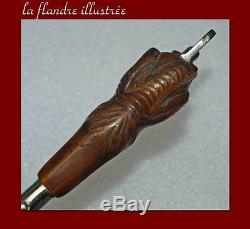 Fusil de boucher sculpté à la patte d'aigle signé fabre boucherie vers 1900