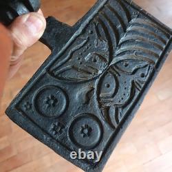 Gaufrier De Mariage Moule à Oublies Ancien Decor Animaux Xviii Xixeme