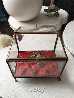 Gde Boîte A Bijoux Ancienne Verre Biseauté Nap III Antique Victorian Jewel Box