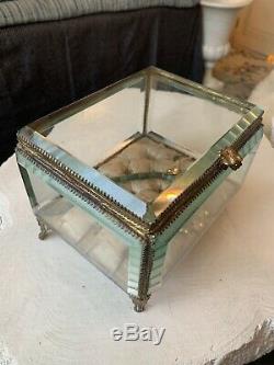 Gde Boîte A Bijoux Ancienne Verre Napoleon III Large Antique Victorian Jewel Box