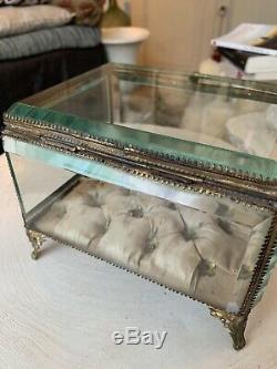 Gde Boîte A Bijoux Ancienne Verre Napoleon III Large Antique Victorian Jewel Box