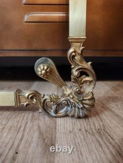 Grand Cadre A Miroir En Bronze Et Laiton