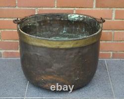 Grand Chaudron en cuivre rouge France XVIIIème