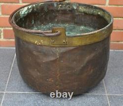 Grand Chaudron en cuivre rouge France XVIIIème