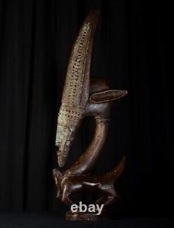 Grand Cimier Ciwara Bambara Mali XXe siècle Masque Ethnique Art Premier #E10