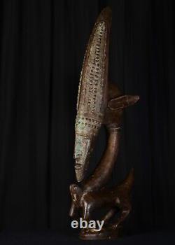 Grand Cimier Ciwara Bambara Mali XXe siècle Masque Ethnique Art Premier #E10