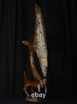 Grand Cimier Ciwara Bambara Mali XXe siècle Masque Ethnique Art Premier #E10