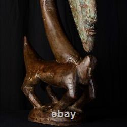 Grand Cimier Ciwara Bambara Mali XXe siècle Masque Ethnique Art Premier #E10