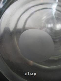 Grand pichet couvert en verre soufflé 19ème verre ancien légérement bullé