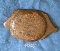 Grand plat monoxyle à oreilles, art populaire, 19e