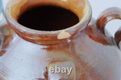 Grande Jarre Pot Cruche Terre Cuite Vernissee Vintage