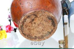 Grande Jarre Pot Cruche Terre Cuite Vernissee Vintage