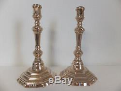 Grande Paire De Bougeoirs En Bronze Epoque Louis Xiv, Fin Xvii° Debut Xviii°
