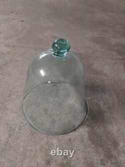 Grande cloche en verre souffé de maraicher XIX em (cloche de jardin, melon)