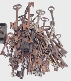 Grosse, 20 cm, lourde clé compliquée d'armoire forte, fin XVIIIe
