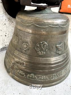 Grosse cloche d'alpage en bronze 1926