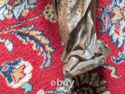 HAUTE ÉPOQUE Bois Sculpté XVIIe-XVIIIe Siècle Art Sacré Vierge a l'enfant