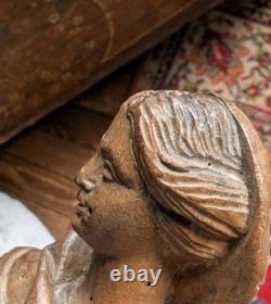 HAUTE ÉPOQUE Bois Sculpté XVIIe-XVIIIe Siècle Art Sacré Vierge a l'enfant