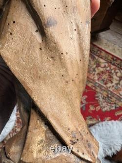 HAUTE ÉPOQUE Bois Sculpté XVIIe-XVIIIe Siècle Art Sacré Vierge a l'enfant